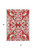 10' X 14' Red And Ivory Damask Washable Indoor Outdoor Area Rug