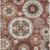 8' X 10' Orange Taupe And Gray Floral Medallion Washable Indoor Outdoor Area Rug