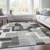 9' X 12' Gray Charcoal And Silver Abstract Washable Indoor Outdoor Area Rug