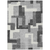 9' X 12' Gray Charcoal And Silver Abstract Washable Indoor Outdoor Area Rug