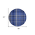 8' Round Navy Blue Round Plaid Washable Non Skid Indoor Outdoor Area Rug