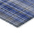 8' Round Navy Blue Round Plaid Washable Non Skid Indoor Outdoor Area Rug