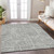 10' X 14' Gray And Ivory Abstract Washable Indoor Outdoor Area Rug Transitional Style - Gray, Ivory Color