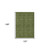 10' X 14' Olive Green And Fern Green Floral Washable Indoor Outdoor Area Rug
