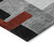 9' X 12' Gray Ivory And Red Geometric Washable Indoor Outdoor Area Rug
