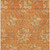 8' X 10' Orange Gray And Beige Floral Washable Indoor Outdoor Area Rug