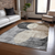10' X 14' Pewter Brown And Charcoal Geometric Washable Indoor Outdoor Area Rug