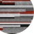 8' Gray Black And Red Round Striped Washable Indoor Outdoor Area Rug