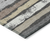 9' X 12' Charcoal Beige And Brown Striped Washable Indoor Outdoor Area Rug