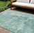 8' X 10' Emerald Abstract Washable Indoor Outdoor Area Rug