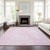10' X 14' Pink And Ivory Geometric Washable Indoor Outdoor Area Rug