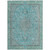 10' X 14' Aqua And Teal Blue Medallion Washable Indoor Outdoor Area Rug - Aqua, Teal Blue