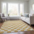 8' X 10' Gold And Ivory Polka Dot Washable Indoor Outdoor Area Rug