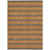 9' X 12' Brown and Tan Striped Washable Non Skid Indoor Outdoor Area Rug