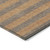 9' X 12' Brown and Tan Striped Washable Non Skid Indoor Outdoor Area Rug