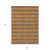 9' X 12' Brown and Tan Striped Washable Non Skid Indoor Outdoor Area Rug