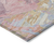 8' X 10' Teal Blue Gold And Pink Abstract Washable Indoor Outdoor Area Rug