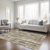 8' X 10' Brown And Taupe Abstract Washable Indoor Outdoor Area Rug