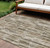 8' X 10' Brown And Taupe Abstract Washable Indoor Outdoor Area Rug - 608219240707