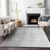 8' X 10' Gray And Silver Abstract Washable Indoor Outdoor Area Rug
