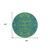 8' Green And Teal Blue Round Animal Print Washable Indoor Outdoor Area Rug