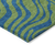 8' Green And Teal Blue Round Animal Print Washable Indoor Outdoor Area Rug