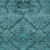 8' X 10' Teal Blue And Aqua Floral Washable Indoor Outdoor Area Rug