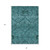 8' X 10' Teal Blue And Aqua Floral Washable Indoor Outdoor Area Rug