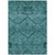 8' X 10' Teal Blue And Aqua Floral Washable Indoor Outdoor Area Rug