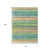 8' X 10' Artichoke Green Peach And Teal Blue Striped Washable Indoor Outdoor Area Rug