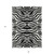 8' X 10' Black And Ivory Animal Print Washable Indoor Outdoor Area Rug