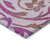 8' X 10' Lavender Blush And Purple Floral Washable Indoor Outdoor Area Rug