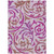 8' X 10' Lavender Blush And Purple Floral Washable Indoor Outdoor Area Rug