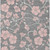 8' X 10' Gray Pink And Ivory Floral Washable Indoor Outdoor Area Rug