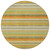 8' Round Artichoke Green Round Striped Washable Non Skid Indoor Outdoor Area Rug - Artichoke Green