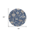 8' Navy Blue Beige And Gray Round Floral Washable Indoor Outdoor Area Rug