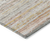 8' X 10' Terra Cotta Striped Washable Indoor Outdoor Area Rug
