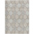 8' X 10' Taupe Beige And Khaki Floral Medallion Washable Indoor Outdoor Area Rug