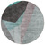 8' Teal Blue Aqua And Charcoal Round Abstract Washable Indoor Outdoor Area Rug - Teal Blue, Aqua, Charcoal