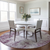 8' Plum And Ivory Round Abstract Washable Indoor Outdoor Area Rug