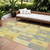 10' X 14' Yellow Blue And Terra Cotta Geometric Washable Indoor Outdoor Area Rug