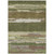 9' X 12' Olive Green Abstract Washable Indoor Outdoor Area Rug
