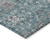 8' X 10' Teal Blue Gray And Charcoal Floral Washable Indoor Outdoor Area Rug
