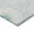 9' X 12' Teal Blue Beige And Ivory Floral Medallion Washable Indoor Outdoor Area Rug