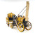 Homeroots Home Decor c1829 Yellow Rocket Steam Engine Model Sculpture