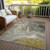 8' X 10' Taupe Brown And Beige Abstract Washable Indoor Outdoor Area Rug