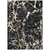 9' X 12' Black Ivory And Brown Striped Washable Indoor Outdoor Area Rug