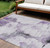 9' X 12' Purple Lavender And Gray Abstract Washable Indoor Outdoor Area Rug