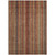 10' X 14' Rust Taupe And Gray Striped Washable Indoor Outdoor Area Rug
