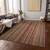 10' X 14' Rust Taupe And Gray Striped Washable Indoor Outdoor Area Rug